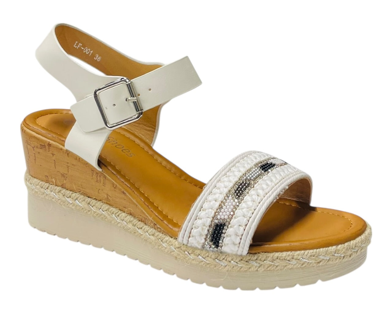 Lightweight Diamante Padded Insole Wedge Sandals