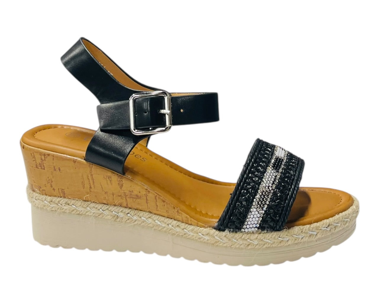 Lightweight Diamante Padded Insole Wedge Sandals