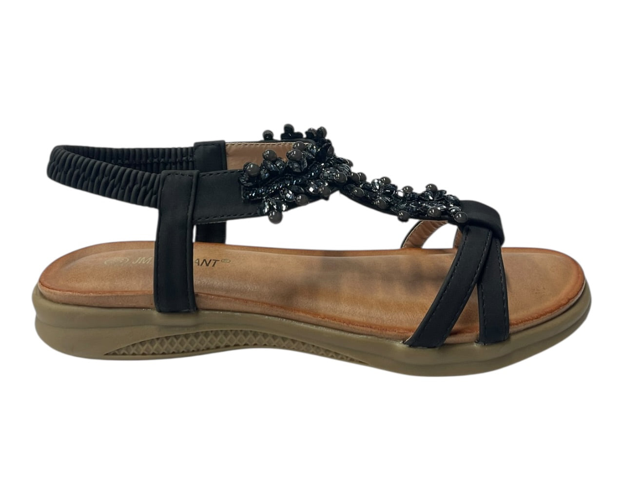 Diamante Elastic Ankle Strap Sandals