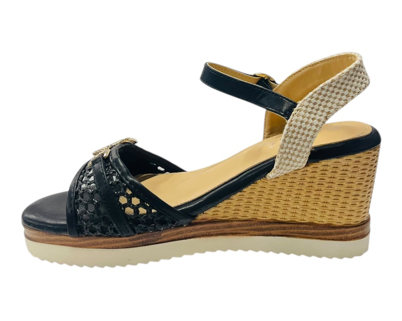 Ankle Strap Padded Wedge Sandals