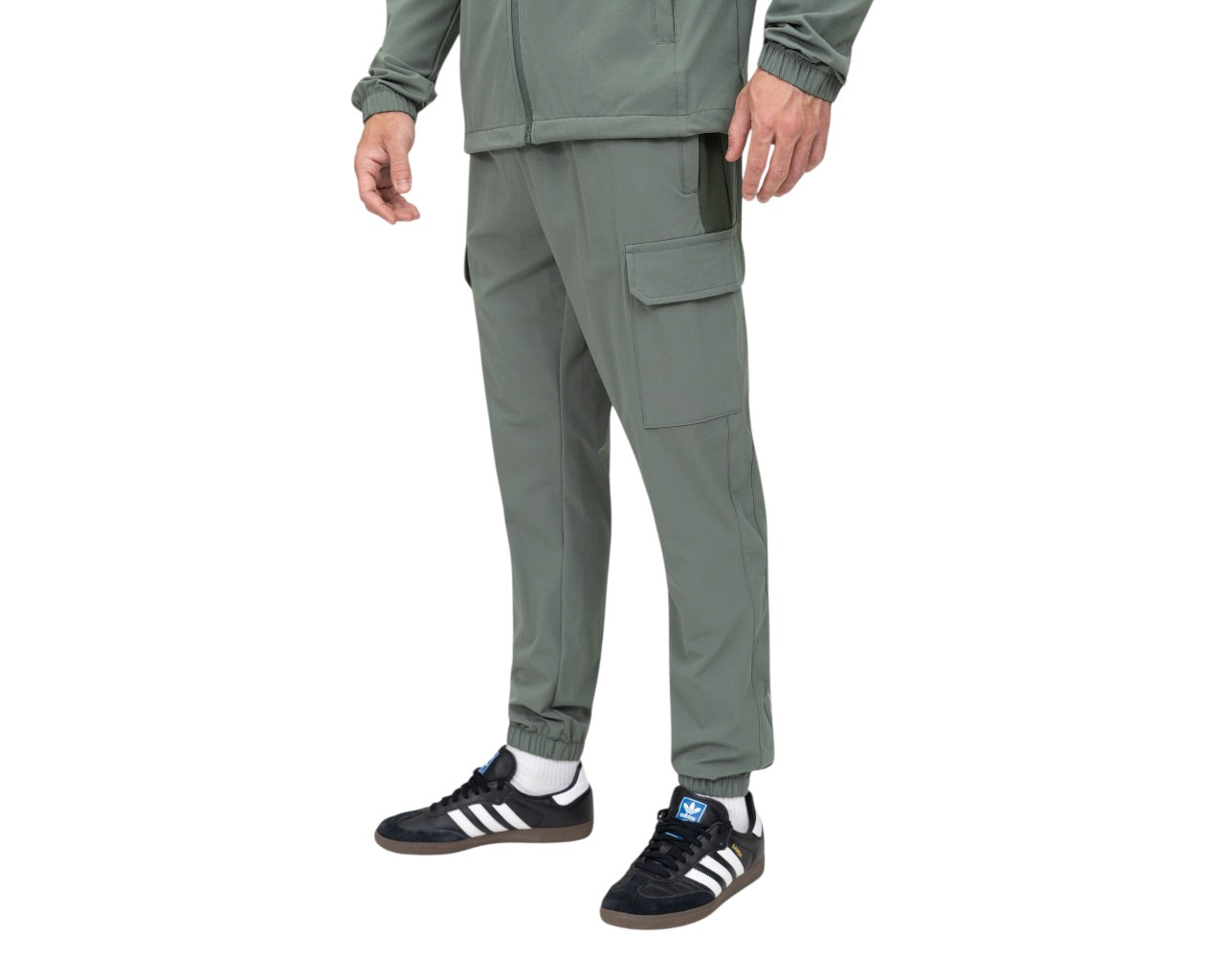 Colour Block Cargo Pant Hooded Tech Tracksuit