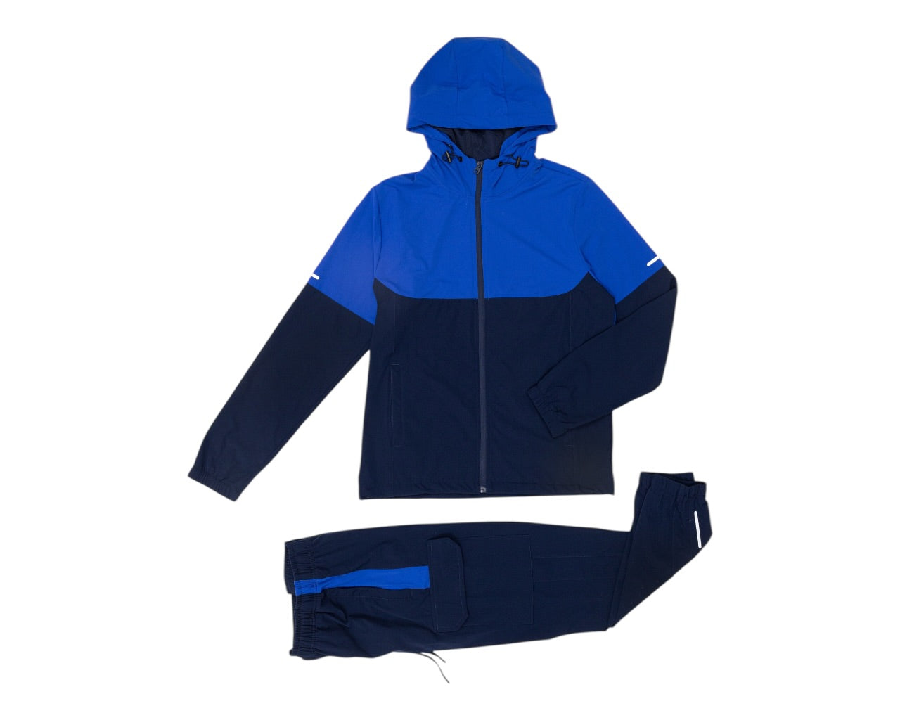 Colour Block Cargo Pant Hooded Tech Tracksuit