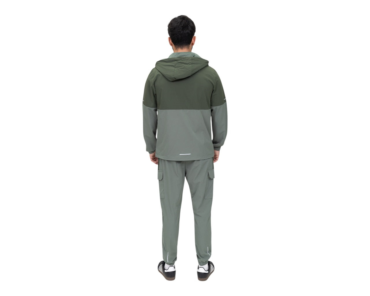 Colour Block Cargo Pant Hooded Tech Tracksuit