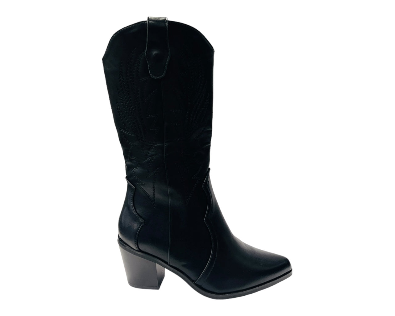 Embroidered 2 In 1 Cowboy Calf Length Boots