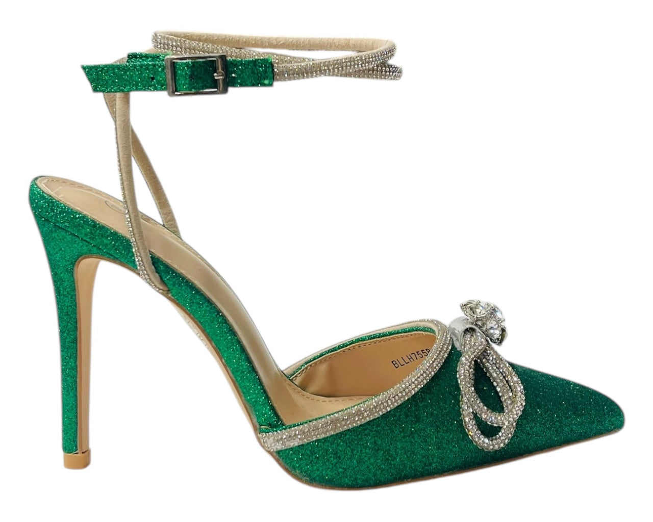 Glitter Diamante Stiletto Heel Shoes