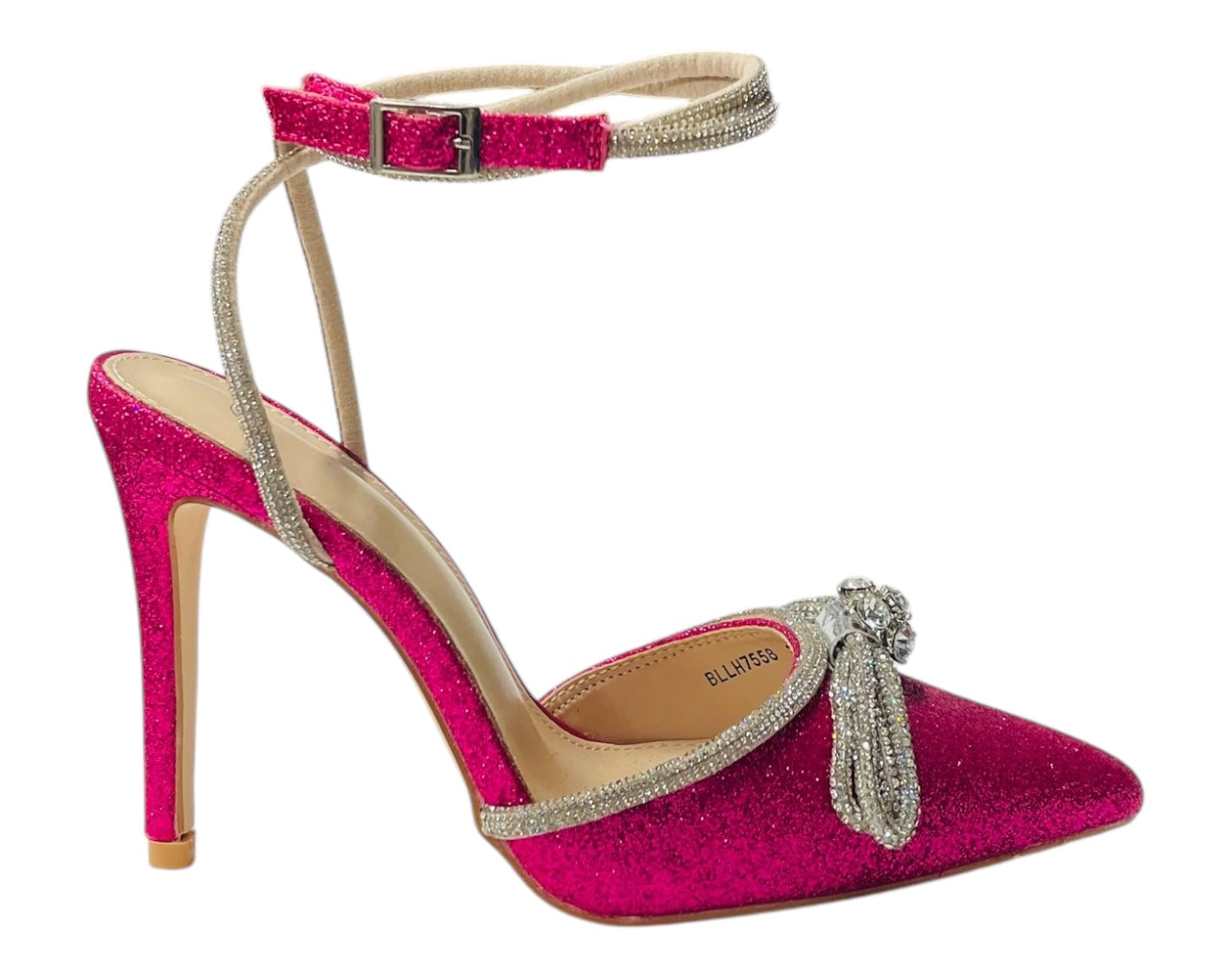 Glitter Diamante Stiletto Heel Shoes