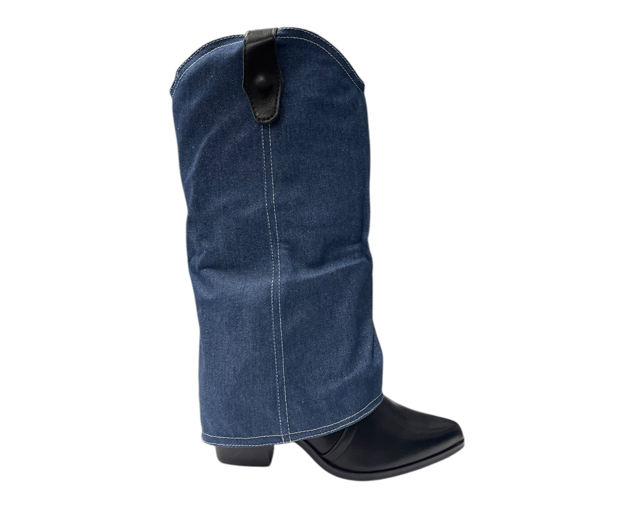 Embroidered 2 In 1 Cowboy Calf Length Boots