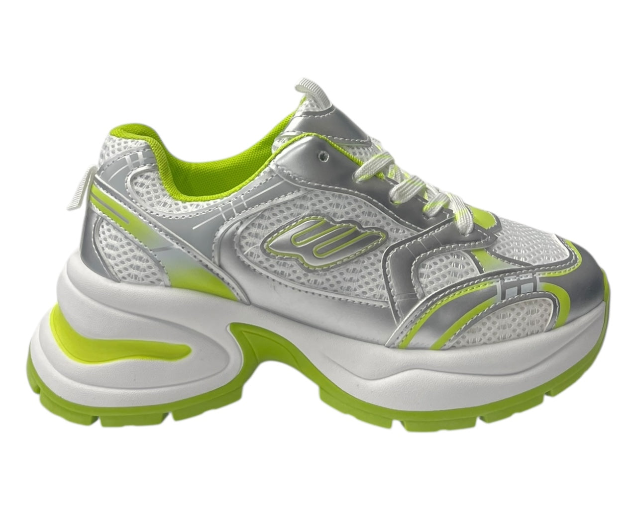Chunky Sole Mesh Lace Up Sports Trainers