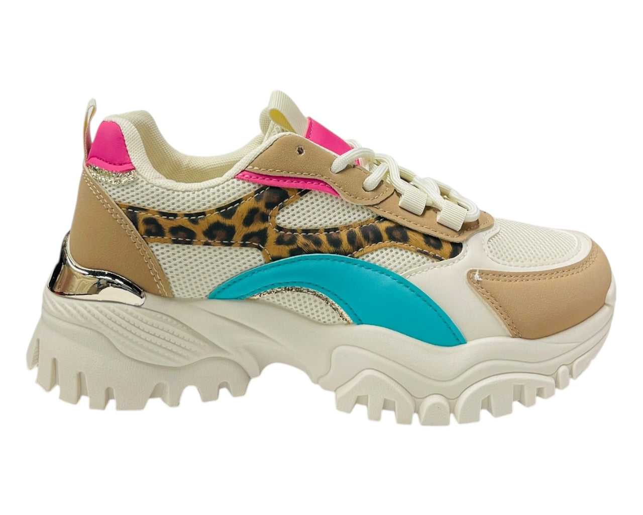 Chunky Sole Lace Up Sports Trainers
