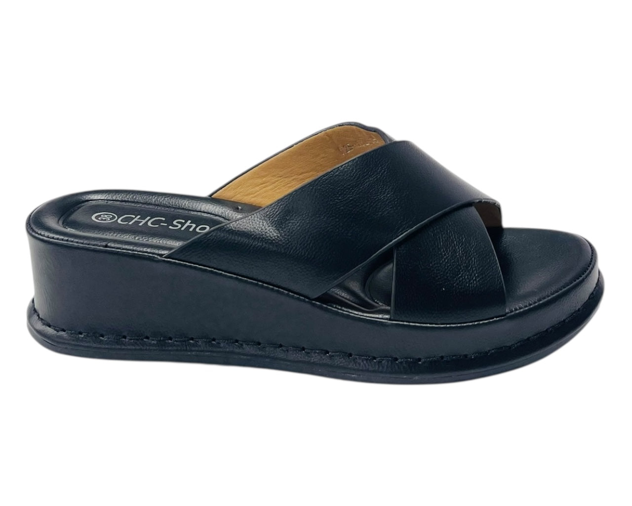 Lightweight Cross Strap Wedge Sandals