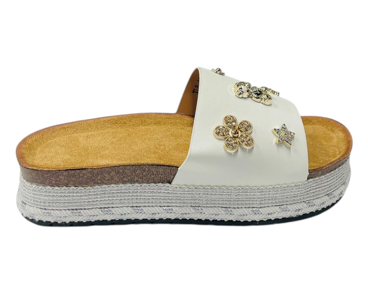 Wide Strap Padded Mules Sandals
