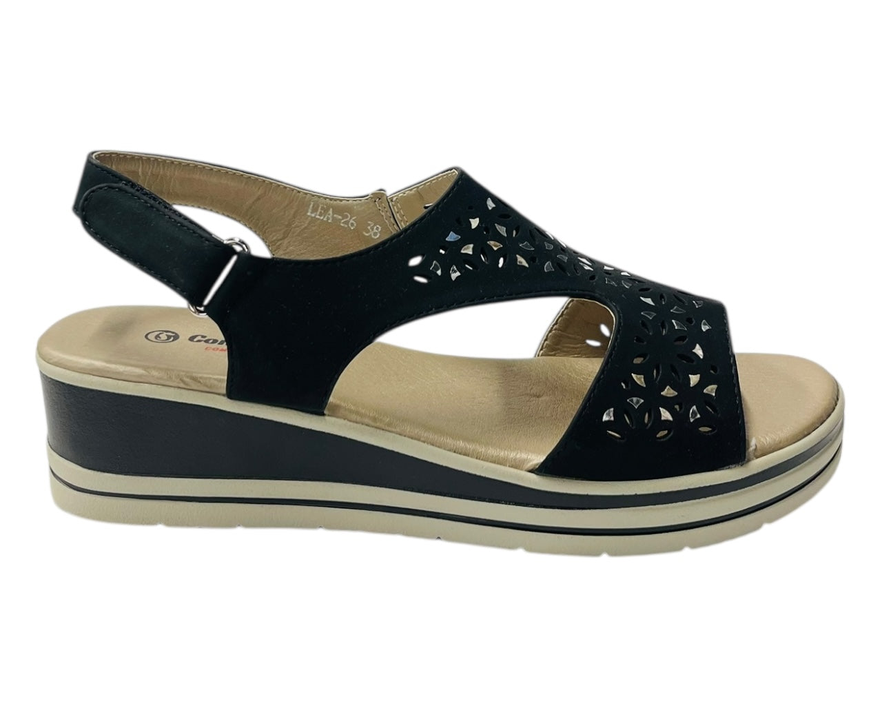 Ankle Strap Padded Insole Wedge Sandals