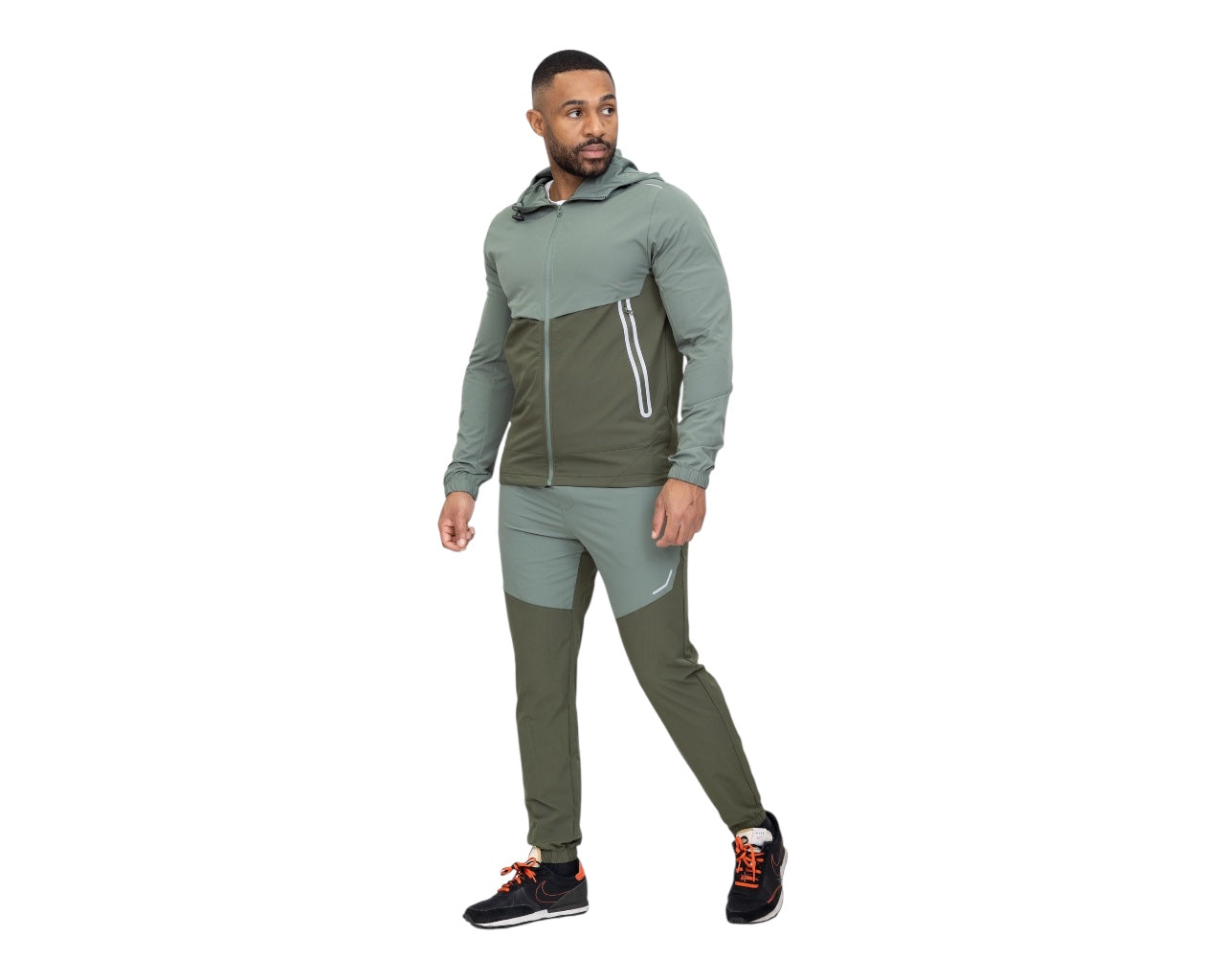 Colour Block Hooded Tech Tracksuit