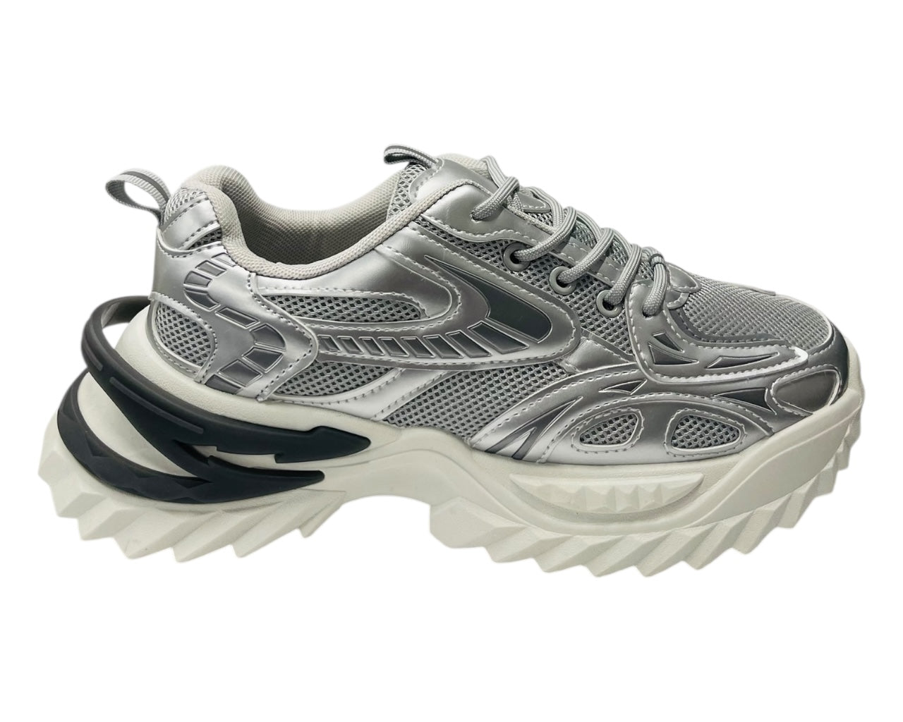 Chunky Sole Lace Up Mesh Sports Trainers