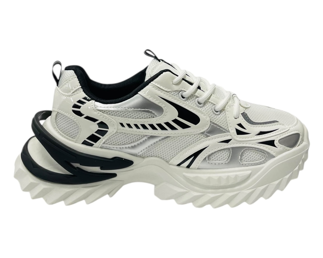 Chunky Sole Lace Up Mesh Sports Trainers