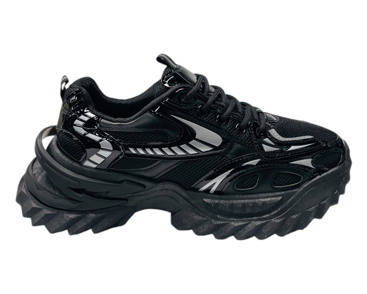 Chunky Sole Lace Up Mesh Sports Trainers