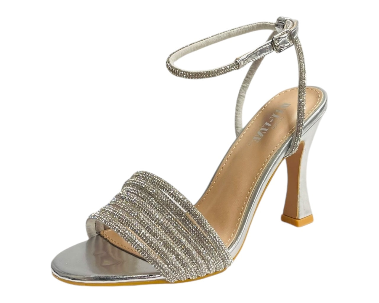 Strappy Rhinestone Spool Heel Shoes