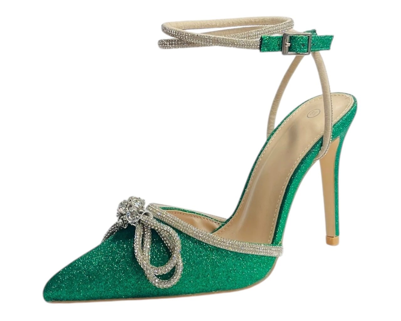 Glitter Diamante Stiletto Heel Shoes