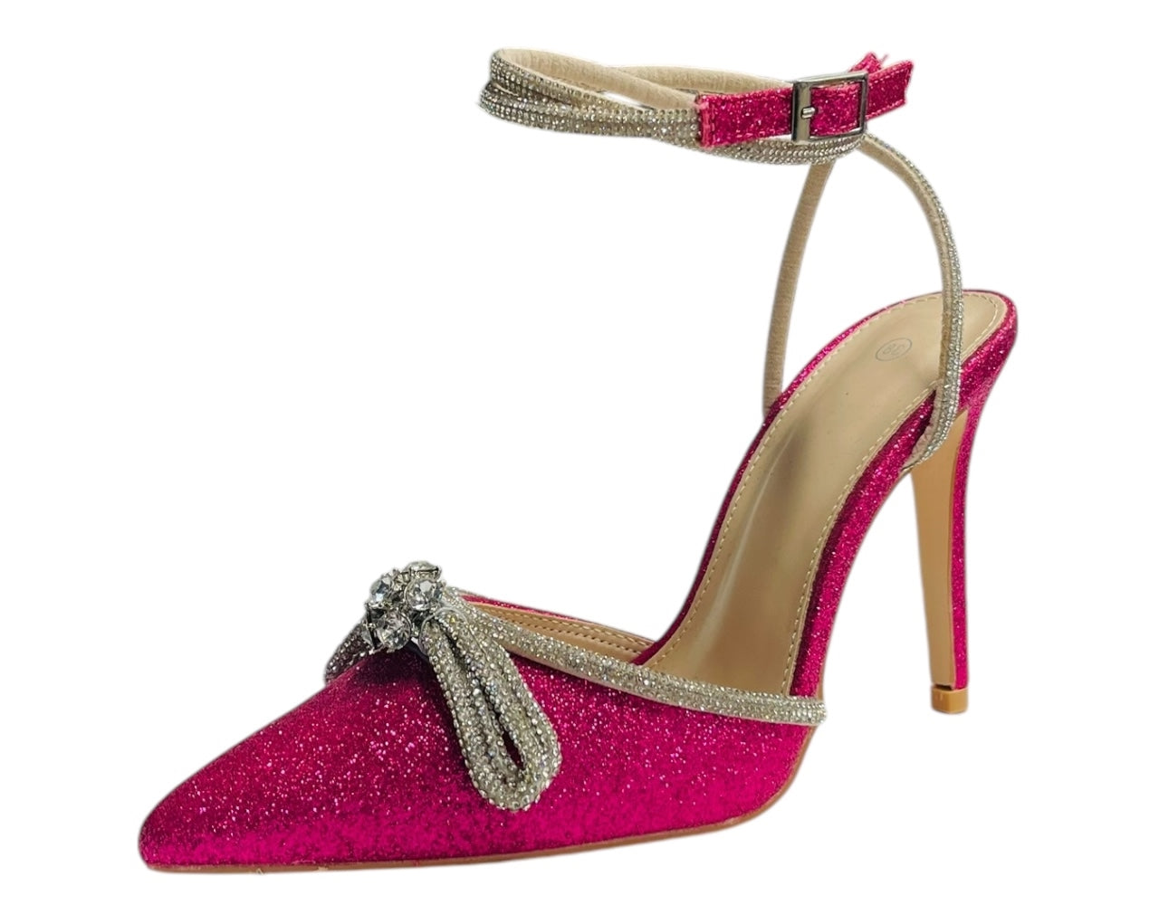 Glitter Diamante Stiletto Heel Shoes