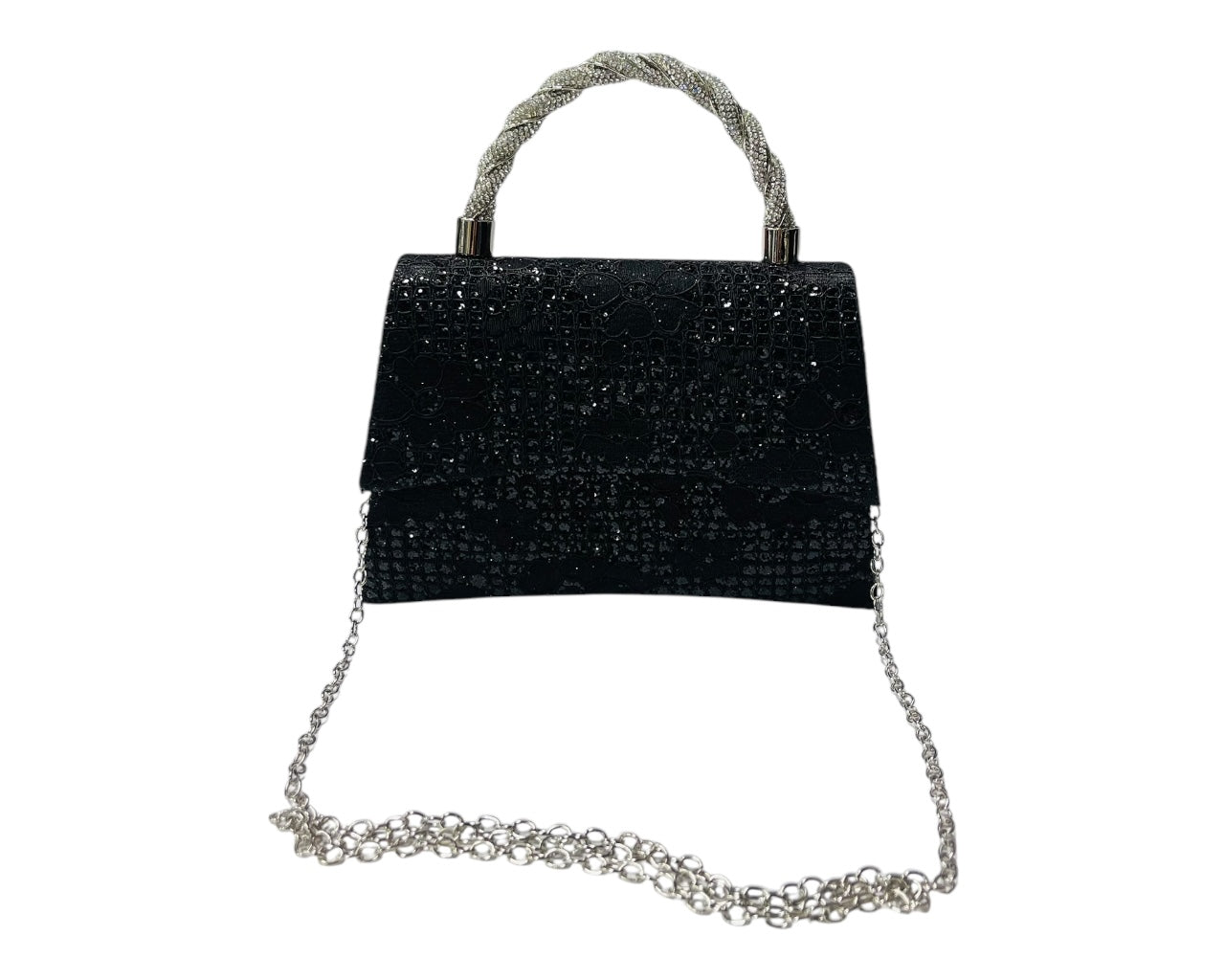 Diamante Glitter Clutch Tote Bag