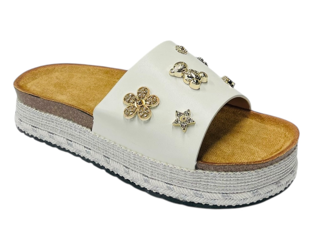 Wide Strap Padded Mules Sandals