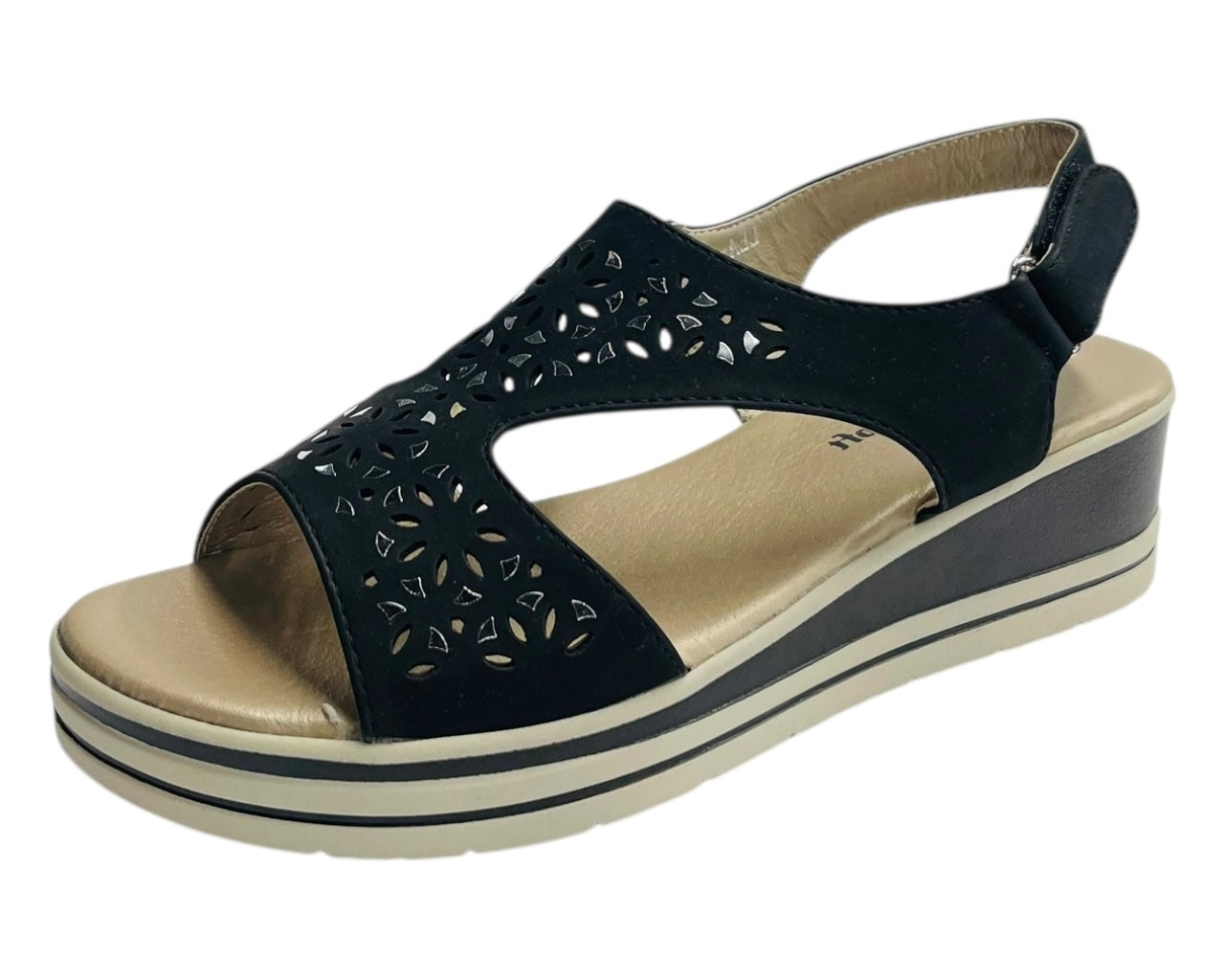 Ankle Strap Padded Insole Wedge Sandals