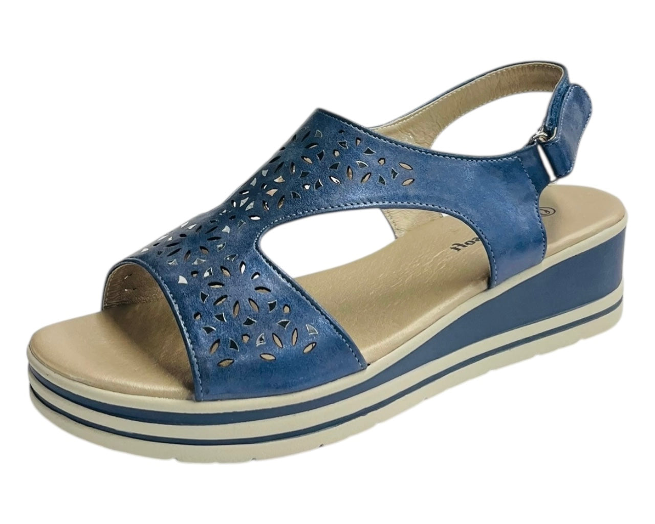 Ankle Strap Padded Insole Wedge Sandals