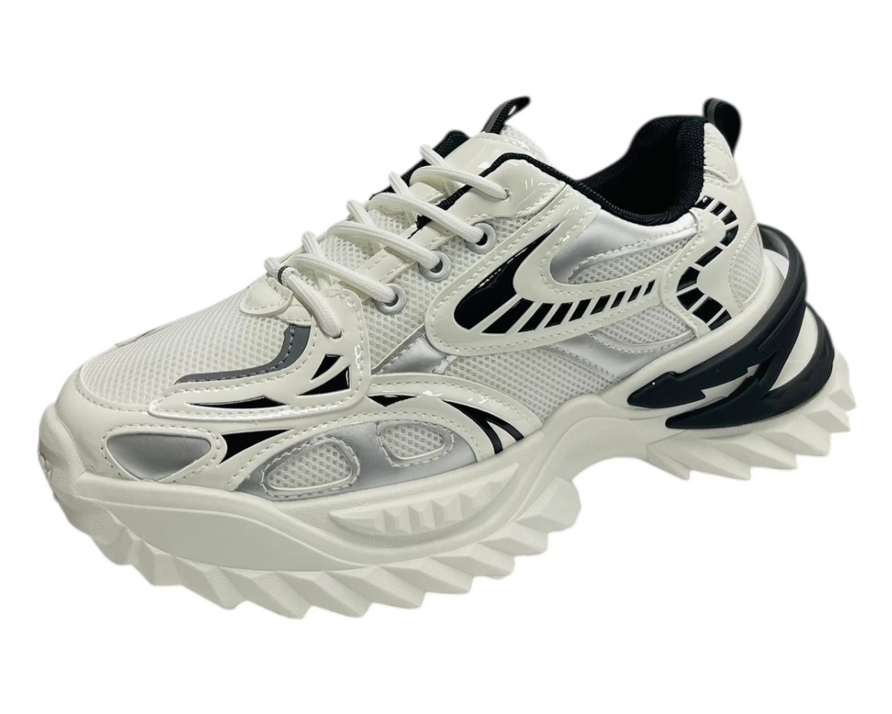 Chunky Sole Lace Up Mesh Sports Trainers
