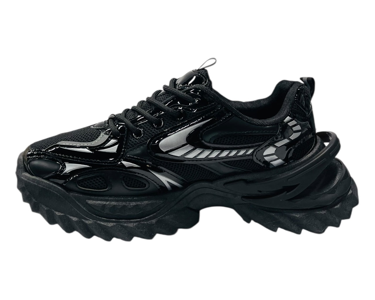 Chunky Sole Lace Up Mesh Sports Trainers