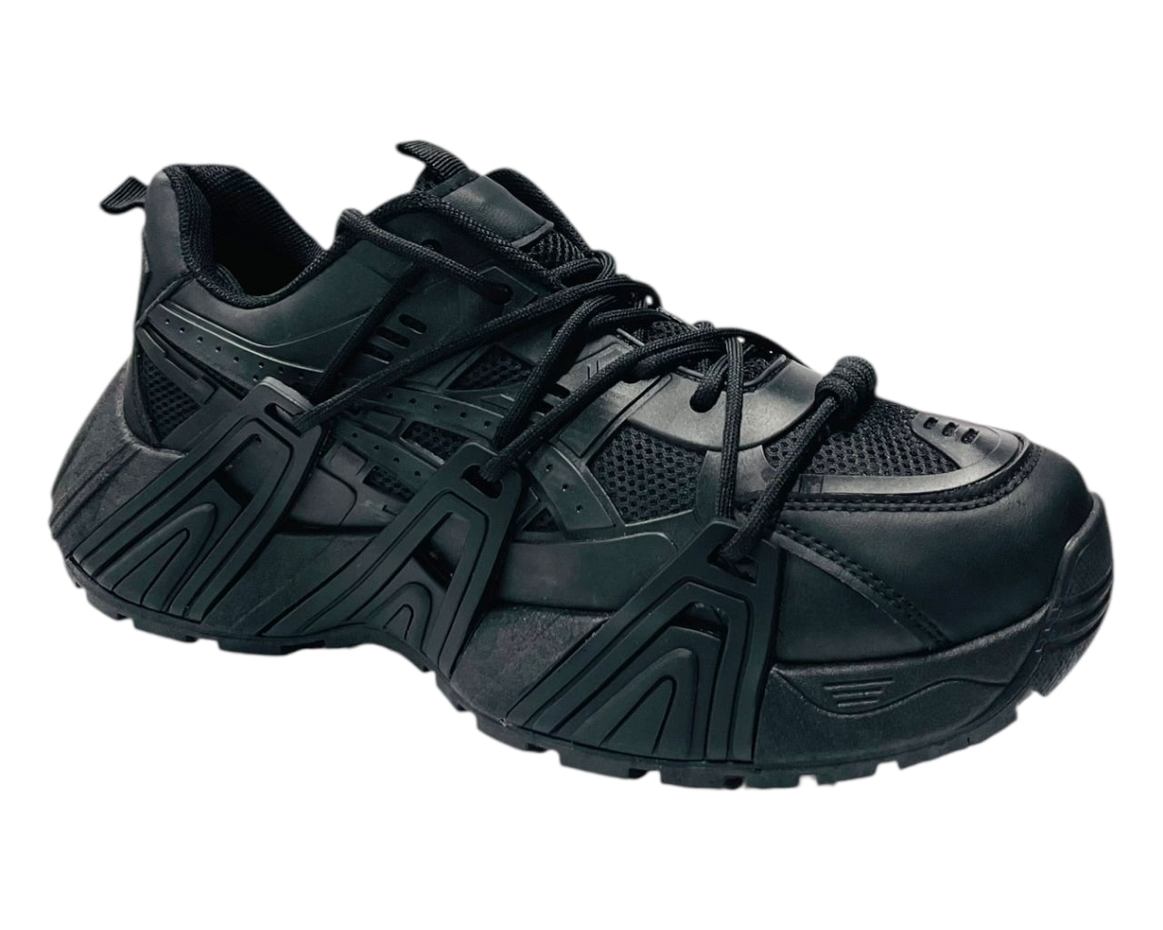 Chunky Sole Mesh Lace Up Sports Trainers