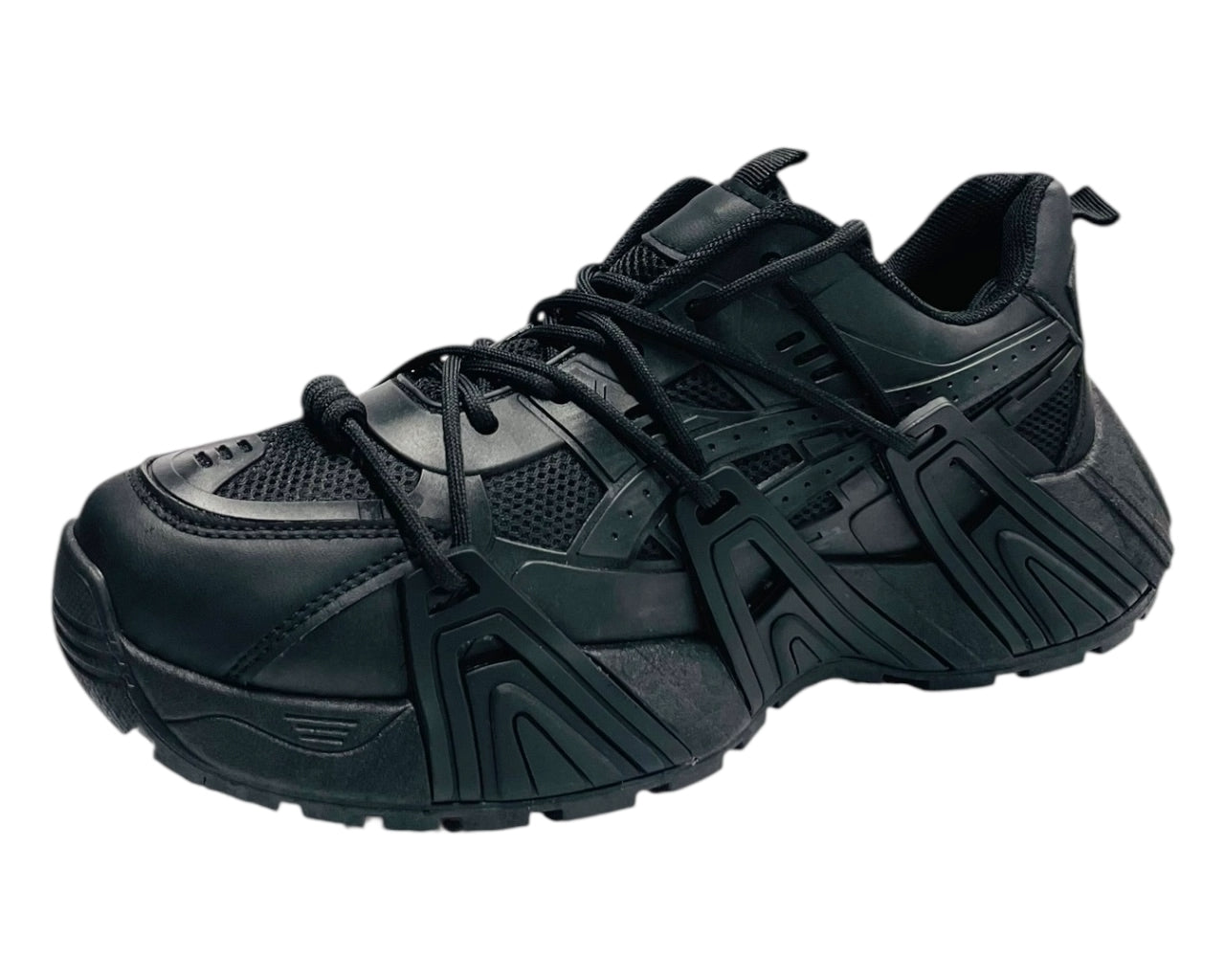 Chunky Sole Mesh Lace Up Sports Trainers