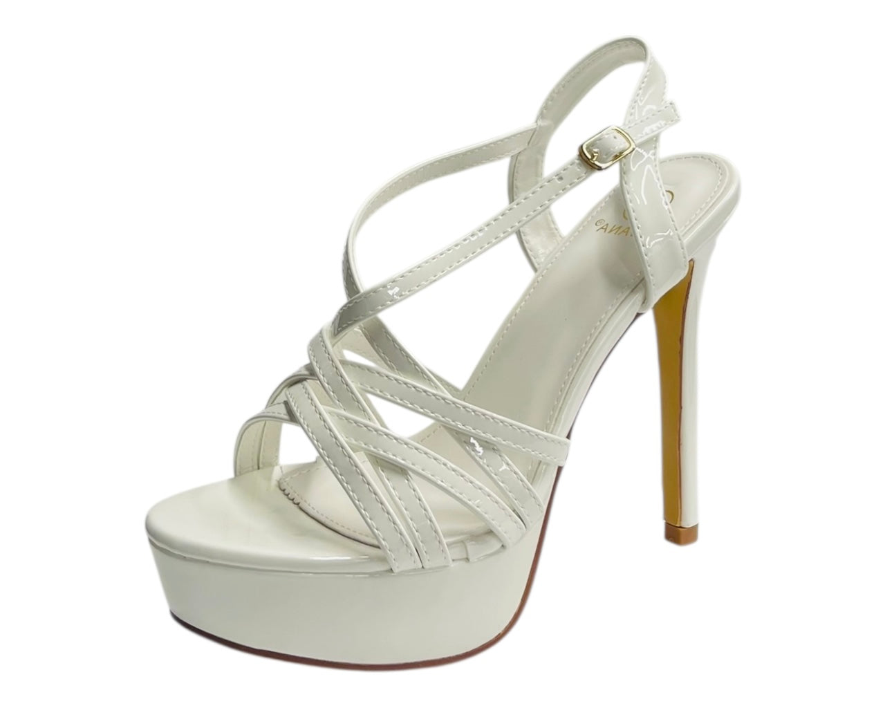 Crossover Ankle Strap Stiletto Heel Platform Shoes