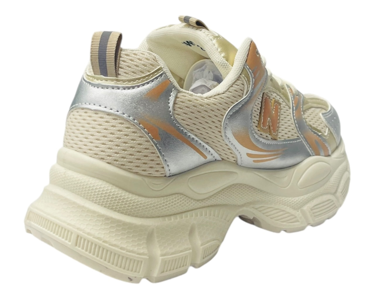 Chunky Sole Mesh Lace Up Trainers