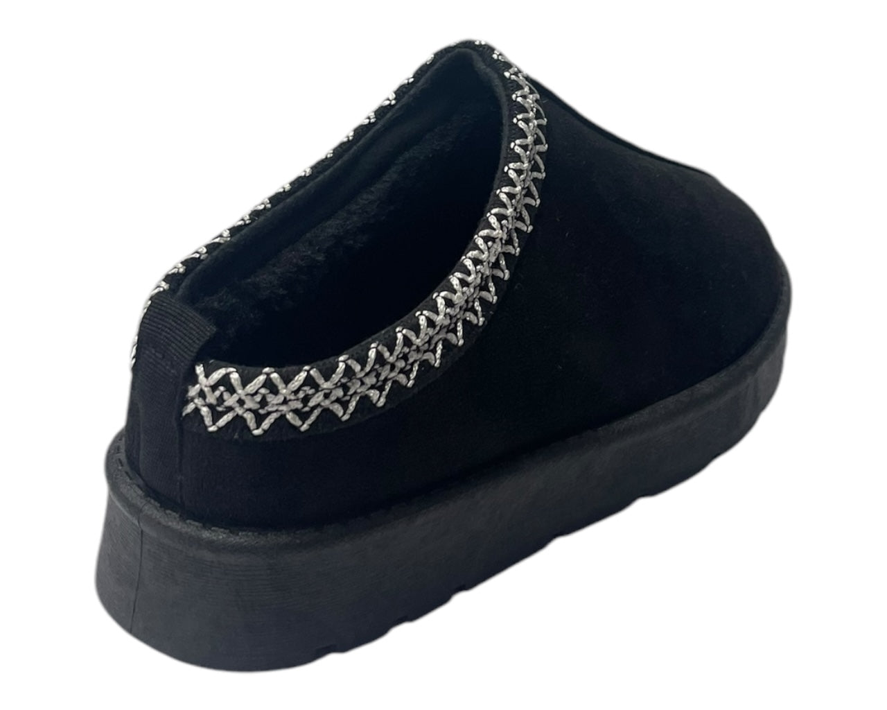 Faux Fur Lined Aztec Flat Sole Shoes