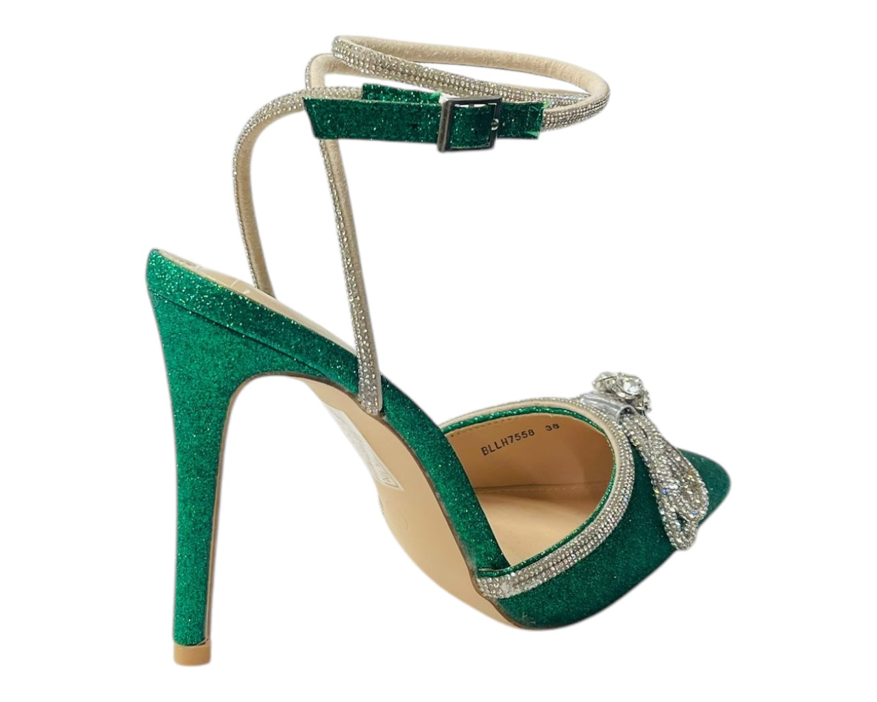 Glitter Diamante Stiletto Heel Shoes