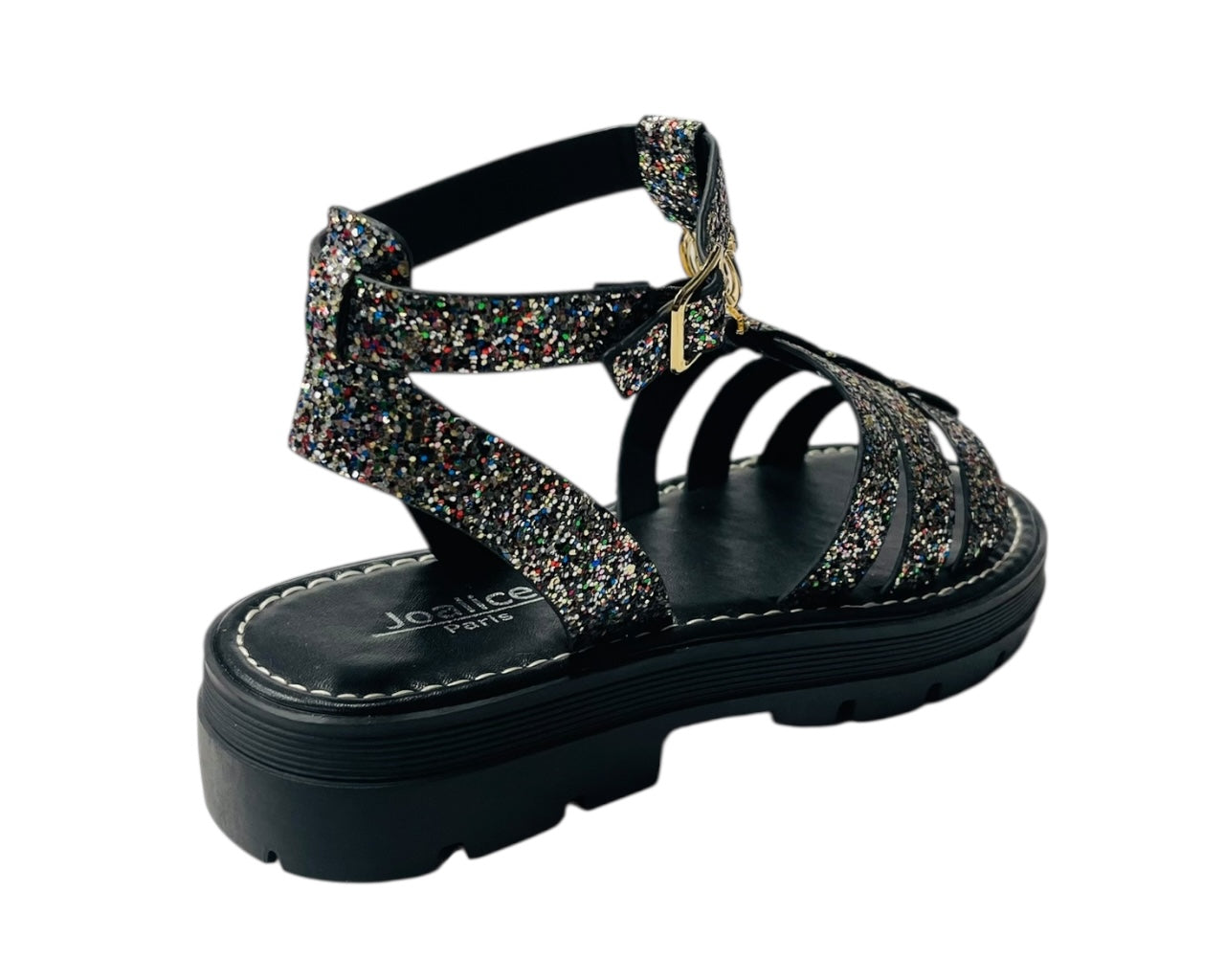 Ankle Strap Glitter Sandals