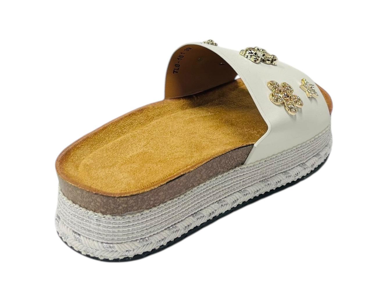 Wide Strap Padded Mules Sandals
