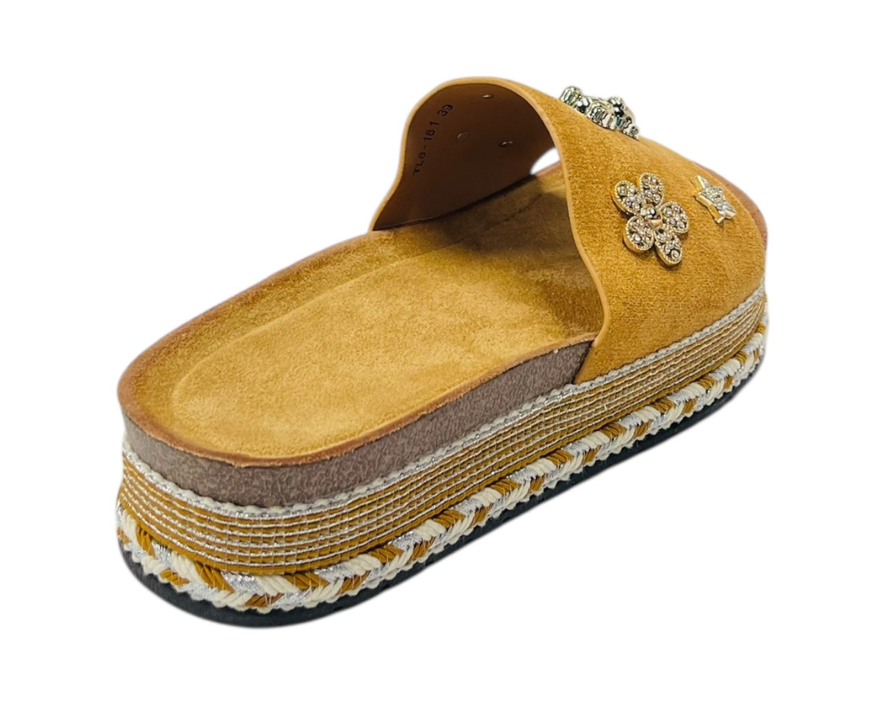 Wide Strap Padded Mules Sandals