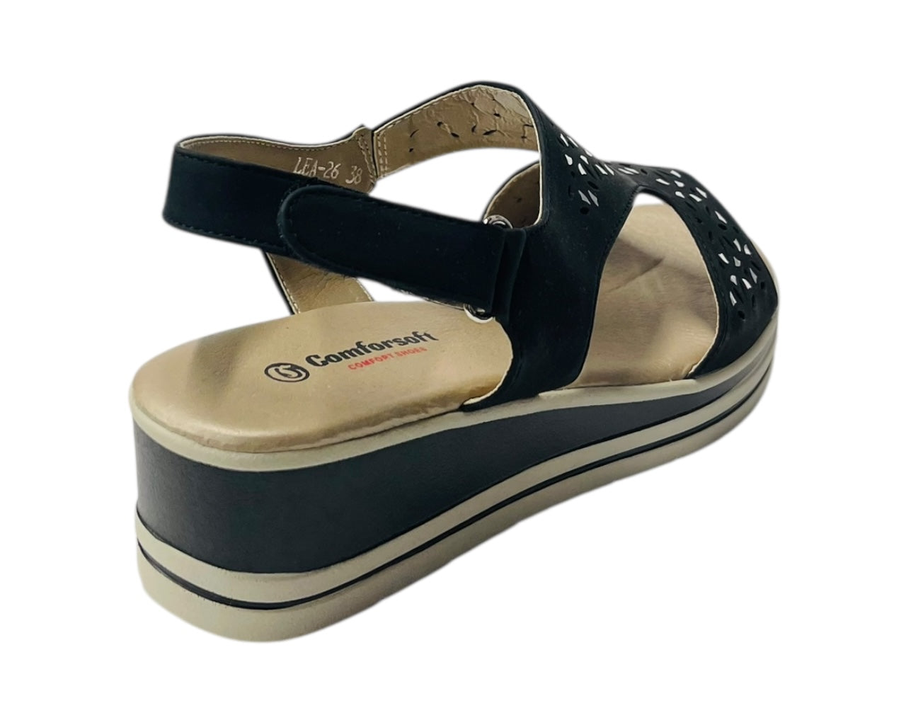 Ankle Strap Padded Insole Wedge Sandals