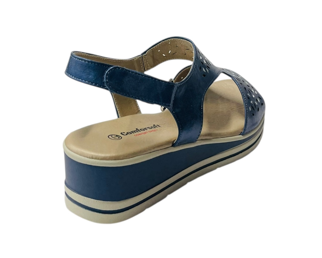 Ankle Strap Padded Insole Wedge Sandals