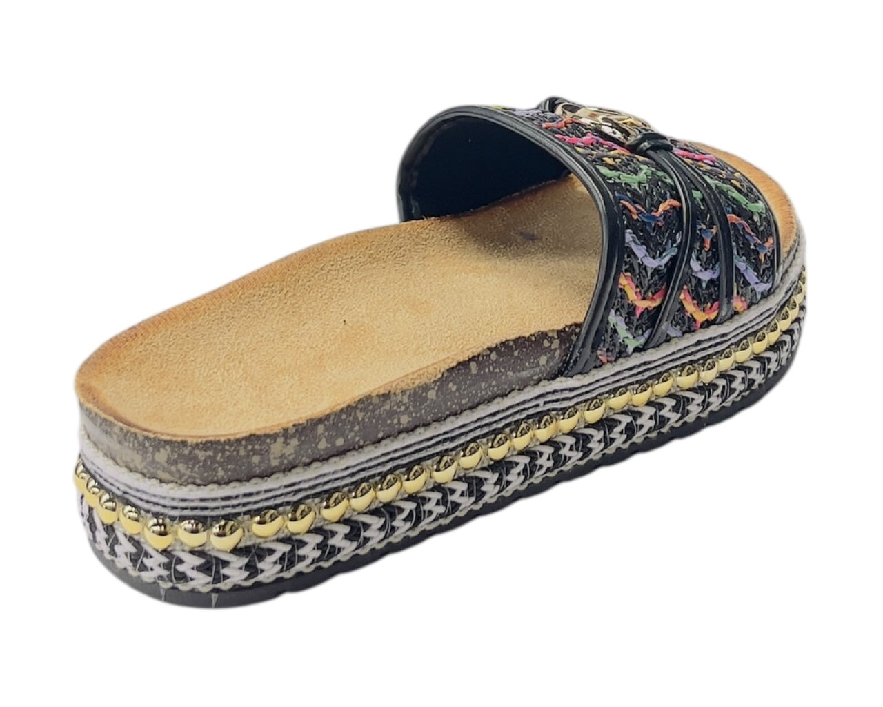 Platform Wide Strap Mules Sandals