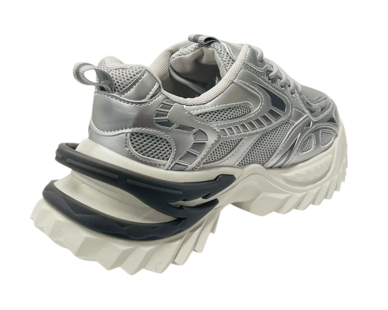 Chunky Sole Lace Up Mesh Sports Trainers