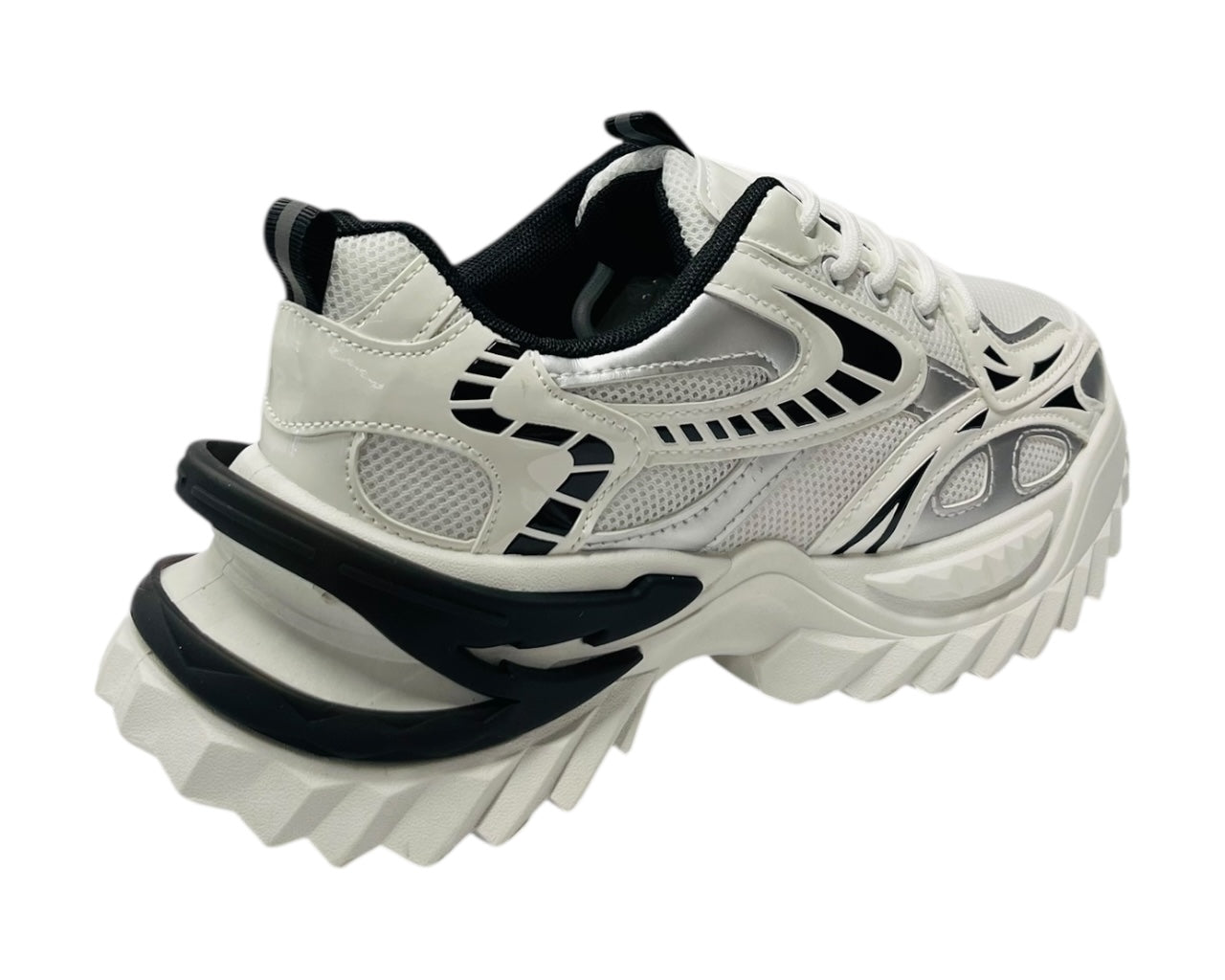 Chunky Sole Lace Up Mesh Sports Trainers