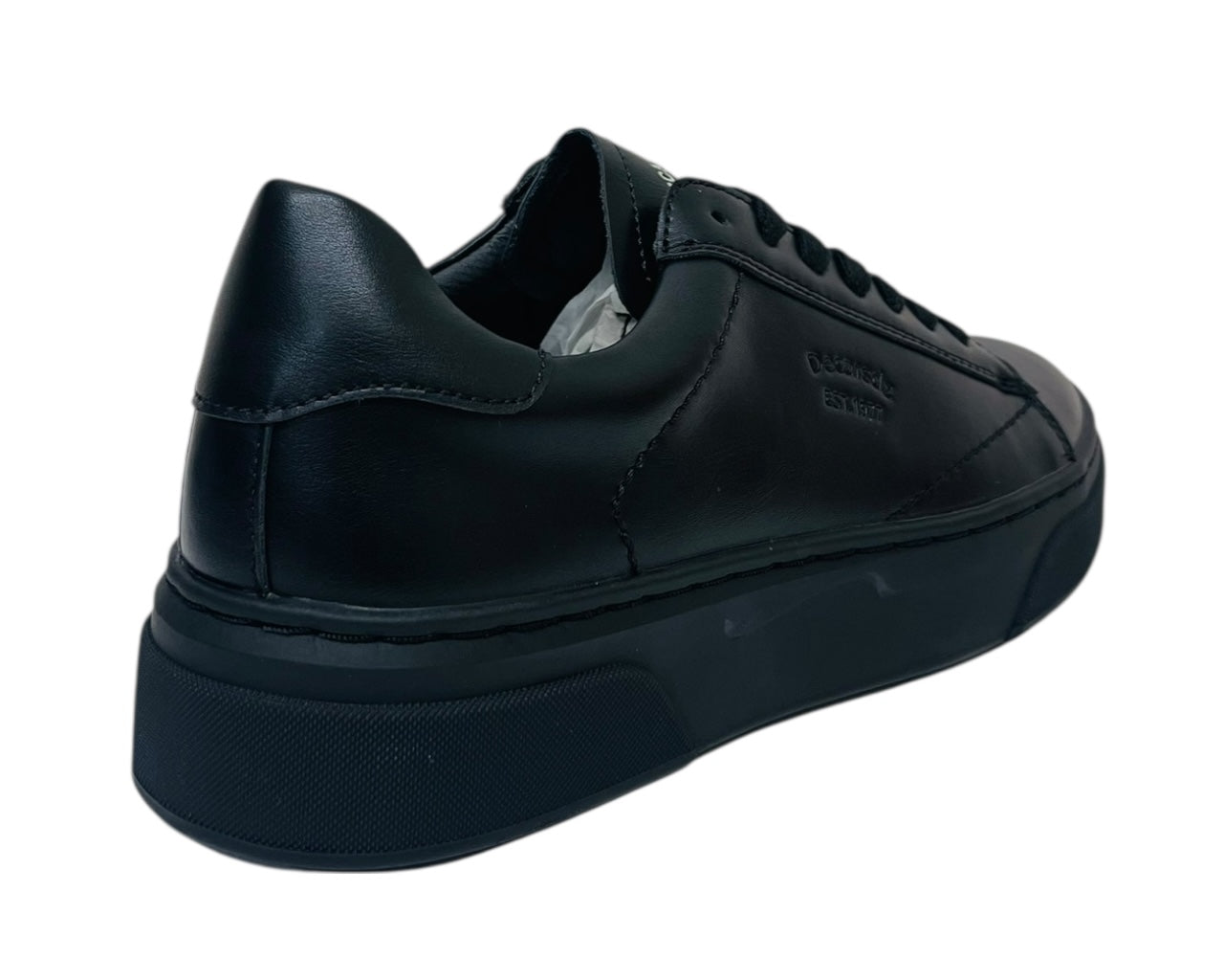 Faux Leather Casual Lace Up Trainers