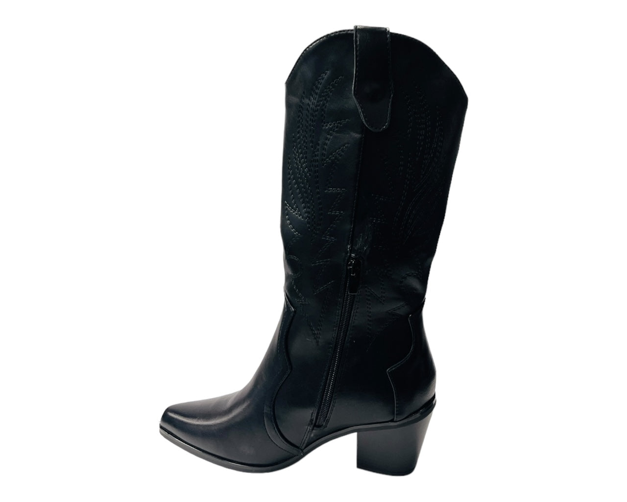 Embroidered 2 In 1 Cowboy Calf Length Boots