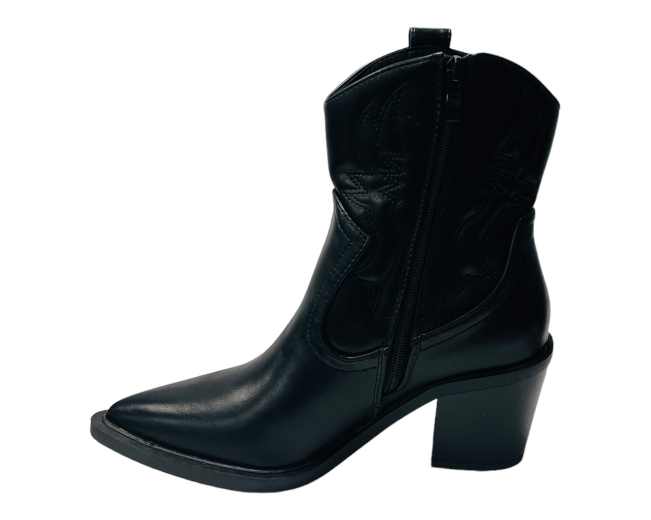 Western Cowboy Embroidered Block Heel Boots