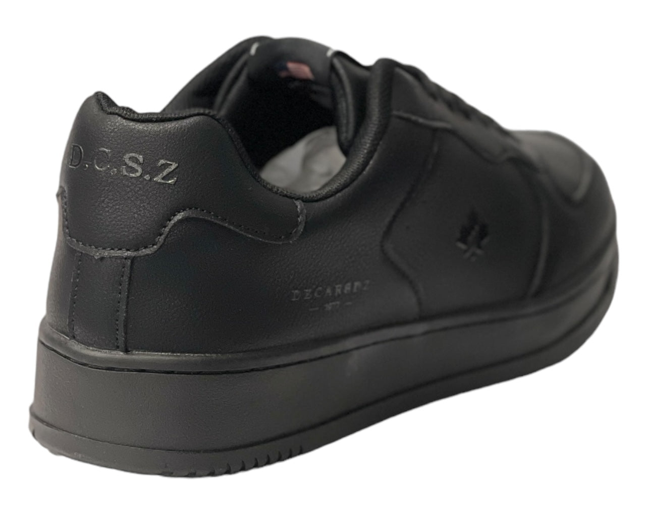 Faux Leather Casual Lace Up Trainers