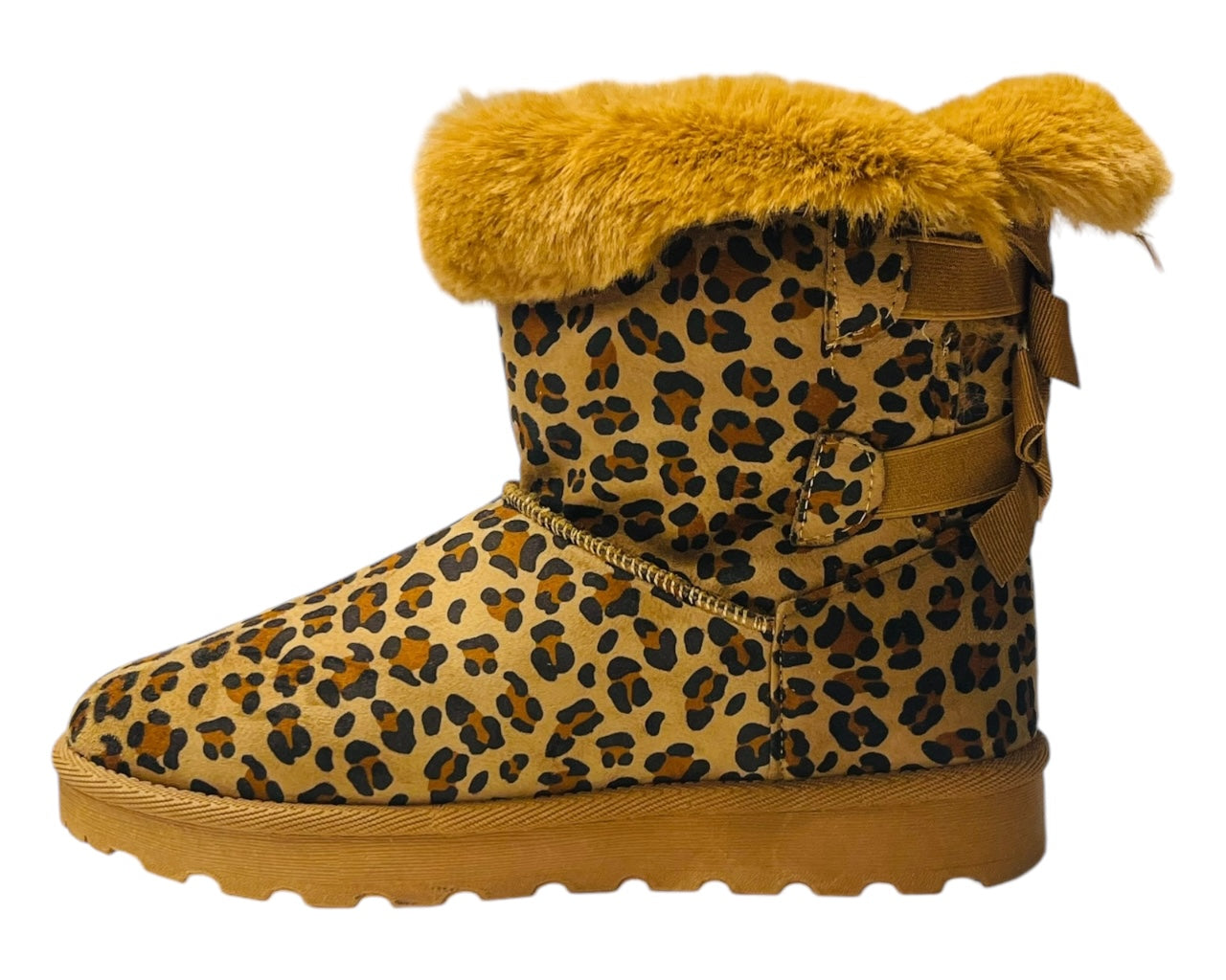 Pull On Faux Fur Lined Ankle Boots
