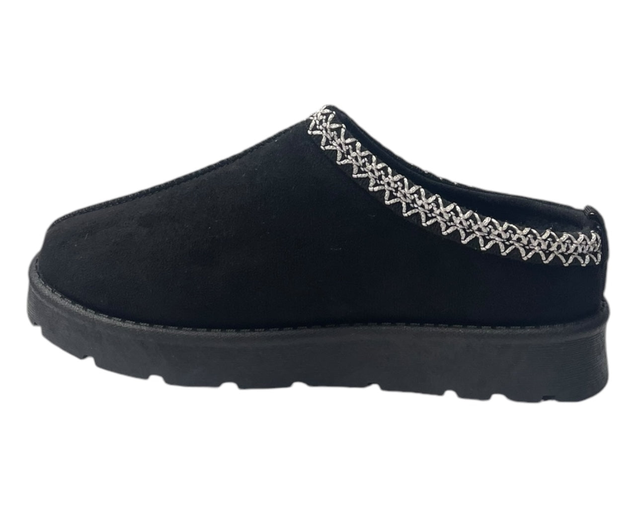 Faux Fur Lined Aztec Flat Sole Shoes