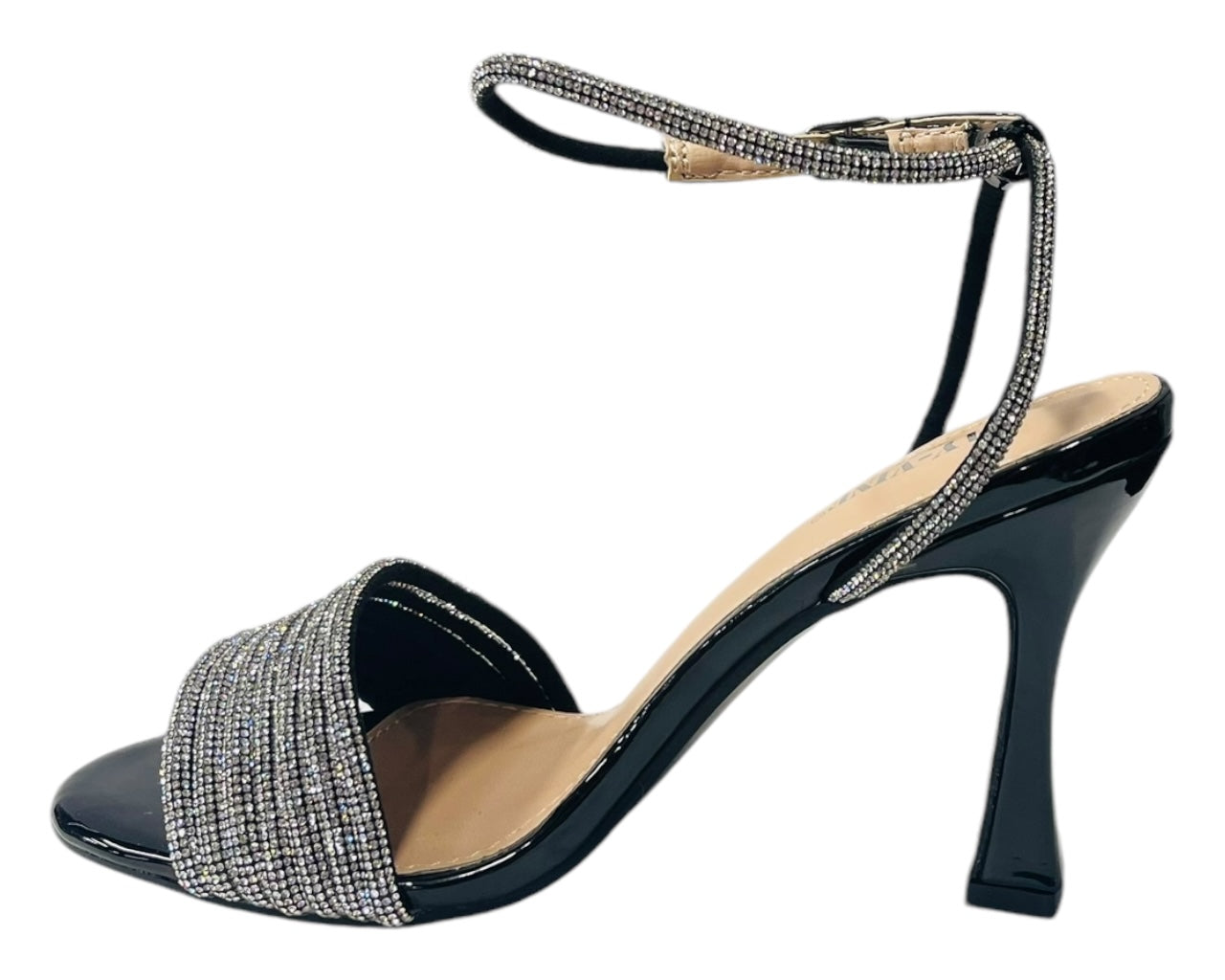 Strappy Rhinestone Spool Heel Shoes